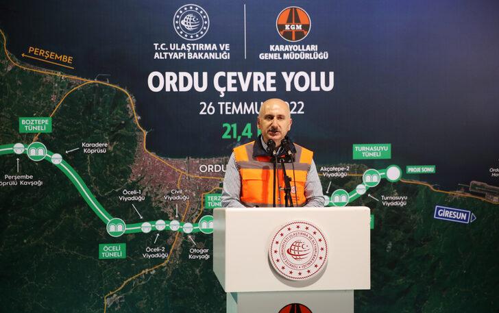 Bakan Karaismailoğlu, Akçatepe Tüneli Işık Görme Töreni'ne katıldı: G1