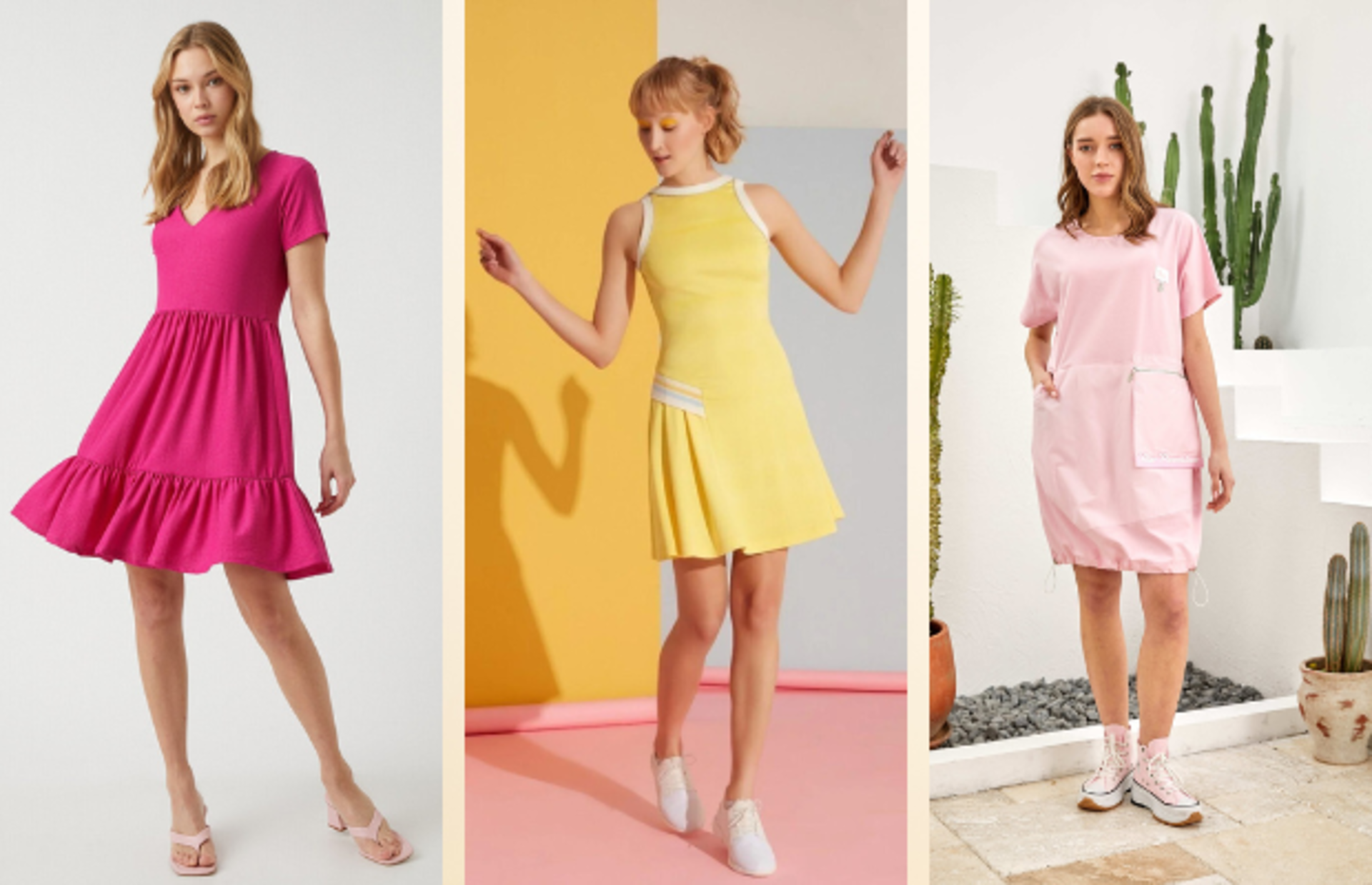 Favori spor ayakkabılarınızla muhteşem bir kombin olacak en güzel elbise çeşitleri