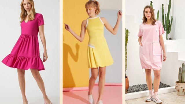 Favori spor ayakkabılarınızla muhteşem bir kombin olacak en güzel elbise çeşitleri