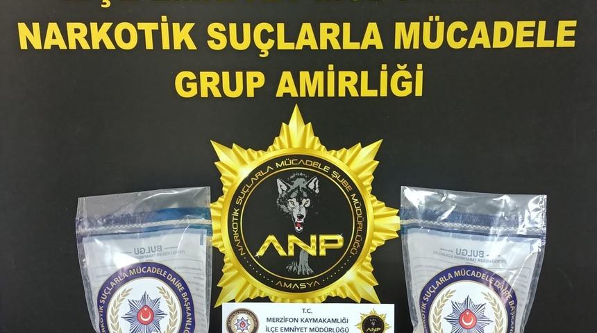 Amasya'da uyuşturucu operasyonunda yakalanan zanlı tutuklandı