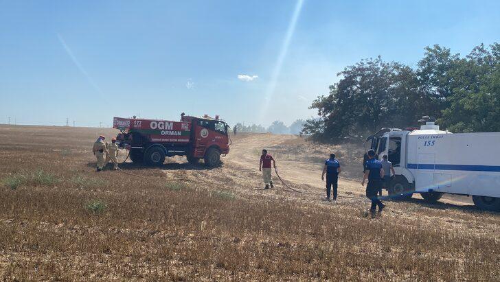 Tekirdağ'da buğday tarlası ve ormanlık alanda çıkan yangın söndürüldü G2