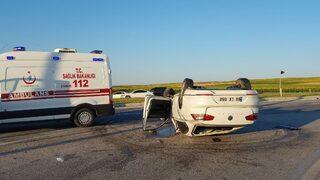 Çorum'da iki otomobilin çarpıştığı kazada 4 kişi yaralandı