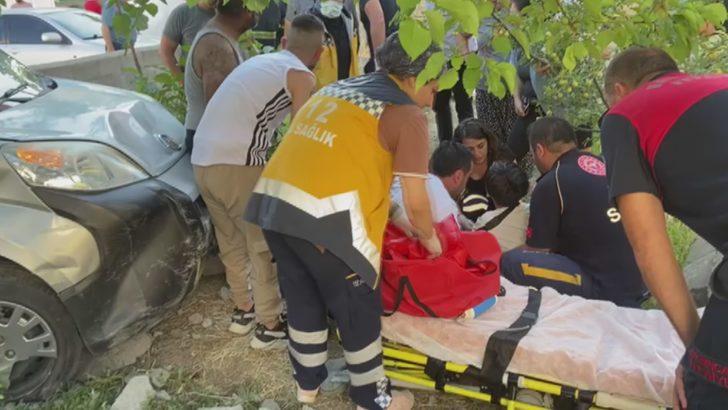 Erzincan'da kaza yapan aracın çarptığı bahçe duvarı çocuğun üzerine devrildi G3