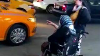 Taksicilerden pes dedirten vicdansızlık! Turistleri almak için engelli kadını taksiye almadılar