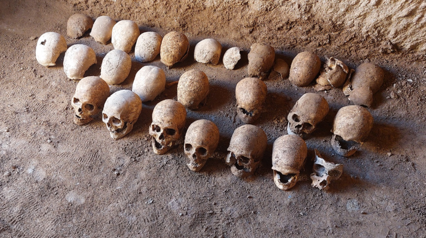 Yer: Adıyaman! Kaçak kazıda alanında 27 insan iskeleti bulundu... Tam bin 600 yıllık