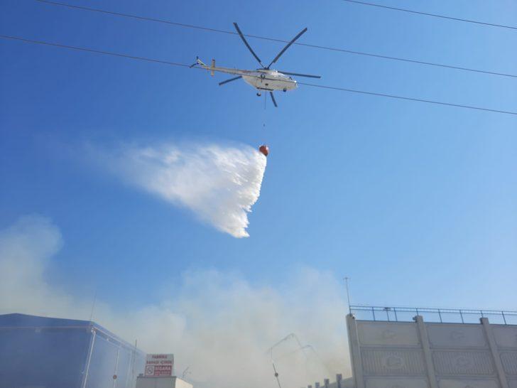 Aydın'da bir kağıt fabrikasında yangın çıktı G1