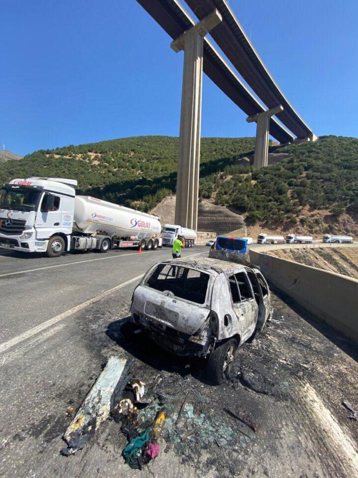Gaziantep'te bariyere çarpıp alev alan otomobildeki 2 kişi yaralandı G1