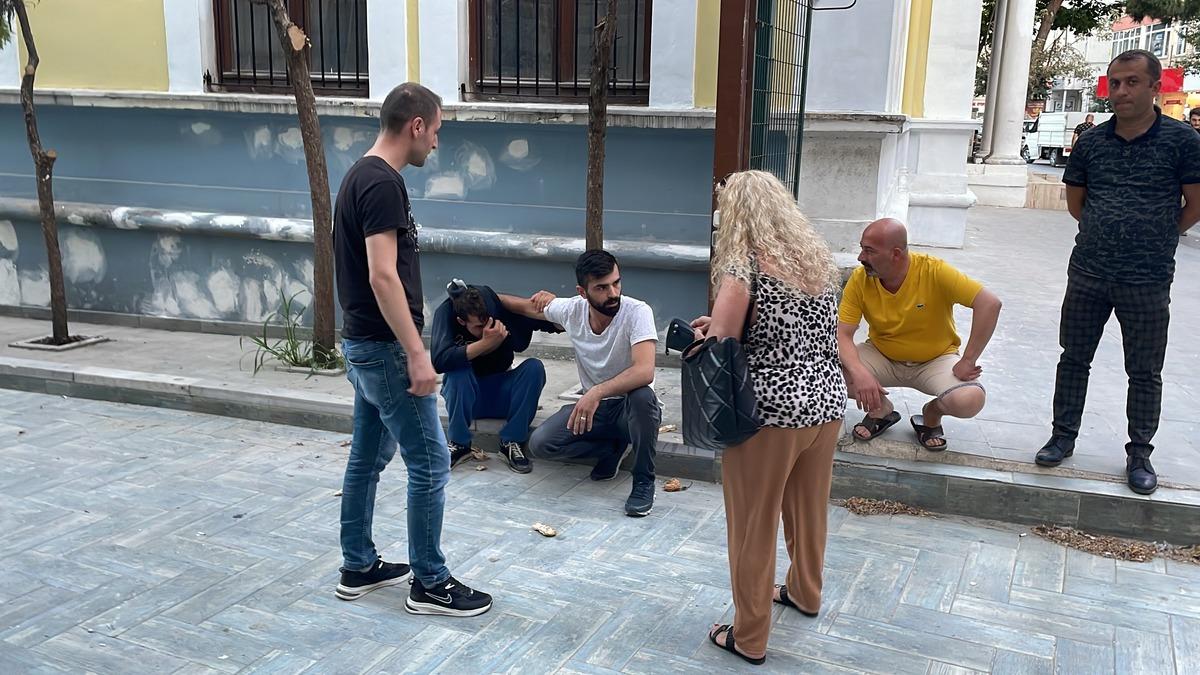 Samsun'da kadının kolyesini &ccedil;alan kapka&ccedil; zanlısını vatandaş yakaladı