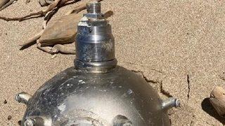 Sinop sahilinde denizaltı malzemesi hava ştandrosu bulundu