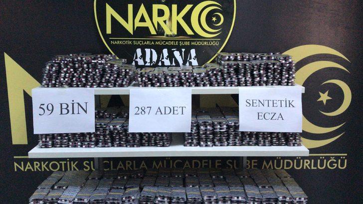 Adana'da uyuşturucu etkili 59 bin 287 hap ele geçirildi G2