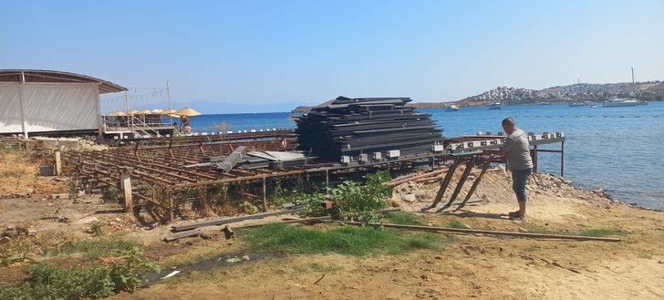 Bodrum'da kaçak iskelelerin kaldırılmasına devam ediliyor G5