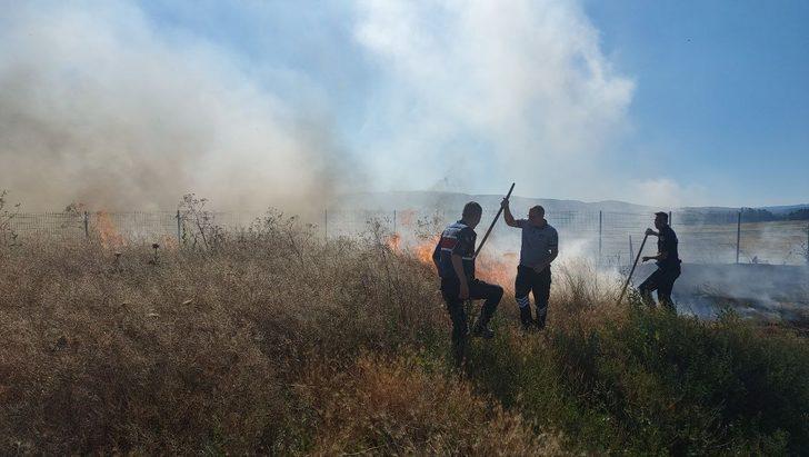Alacahöyük Ören Yeri'ndeki yangına müdahale ediliyor G3