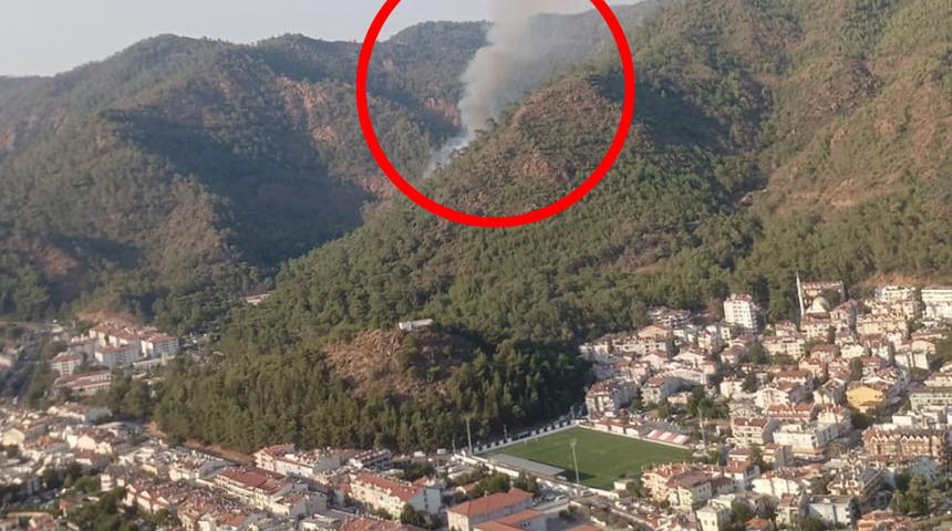 Marmaris'te korkutan yangın: Merkeze &ccedil;ok yakın!