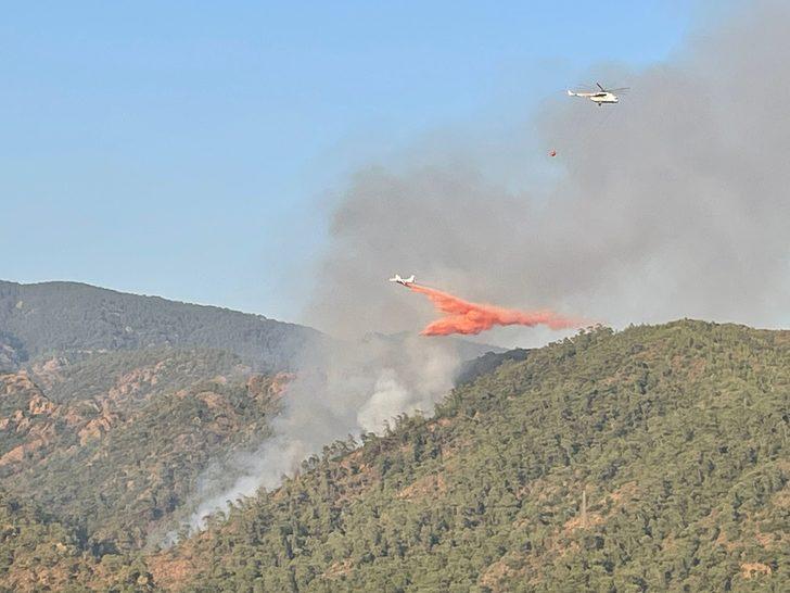 Marmaris'te çıkan orman yangınına müdahale ediliyor G2