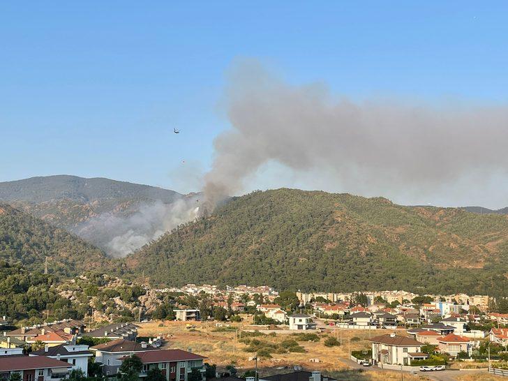 Marmaris'te çıkan orman yangınına müdahale ediliyor G4