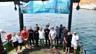 Marmara'dan 2 futbol sahası büyüklüğünde hayalet ağ çıkarıldı