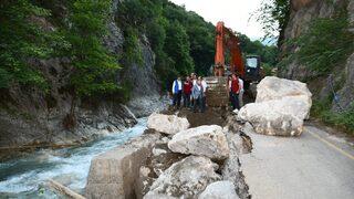 Karabük'te selde zarar gören alanlarda onarım çalışmaları sürüyor