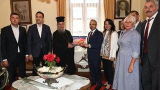 AK Parti Grup Başkanvekili Bülent Turan, Gökçeada Metropolithanesi'ni ziyaret etti: