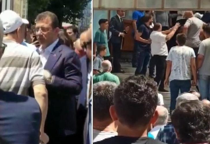 Ekrem İmamoğlu'na Cuma namazı için geldiği camide protesto! 3 kişi gözaltına alındı