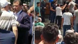 Ekrem İmamoğlu'na Cuma namazı için geldiği camide protesto! 3 kişi gözaltına alındı