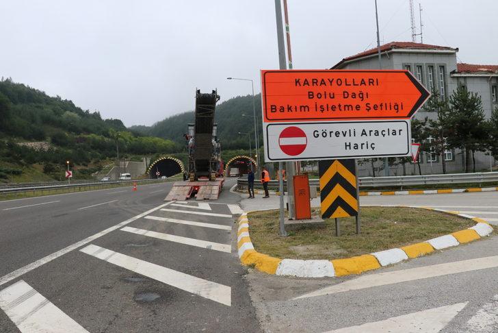 Anadolu Otoyolu'nun Bolu Dağı kesiminde bakım ve onarım çalışması başladı G5