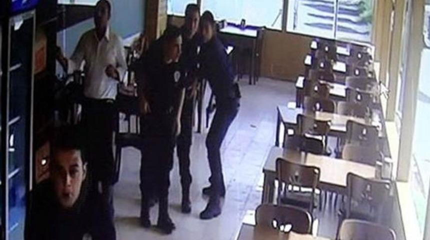 Patlama anındaki panik güvenlik kamerasında