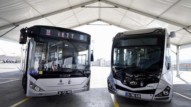 İBB'nin aldığı 100 yeni metrobüs törenle filoya katıldı