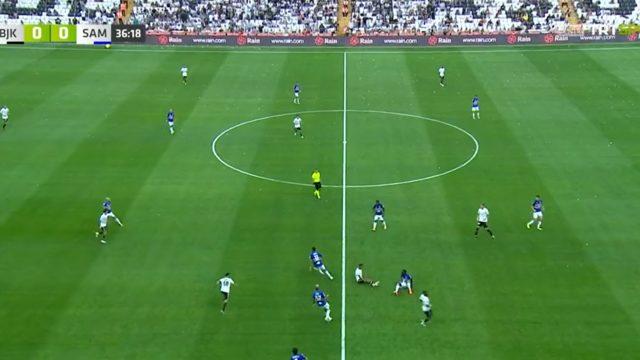 Beşiktaş - Sampdoria maçında sahalarda ender görülen gol! Kamera bile yetişemedi...