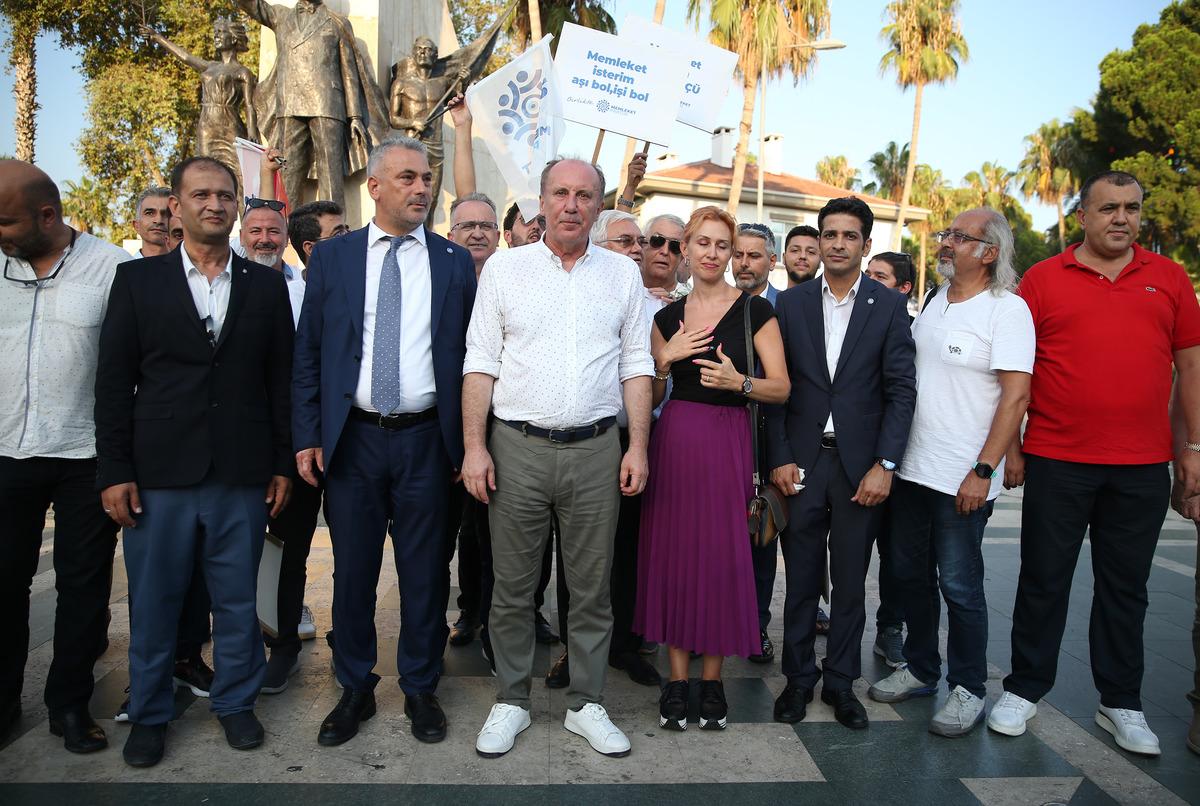Memleket Partisi Genel Başkanı İnce, Alanya'da esnaf ziyaretinde bulundu