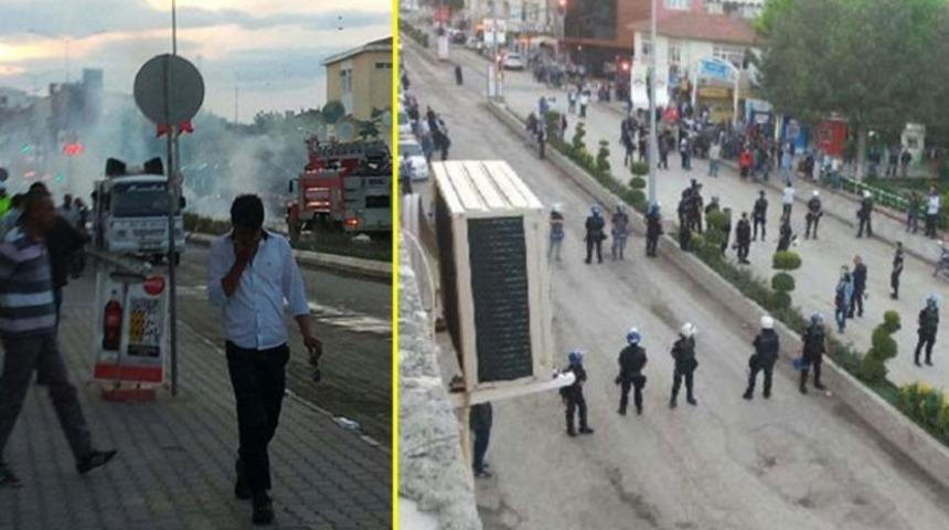 HDP&rsquo;nin se&ccedil;im b&uuml;rosu a&ccedil;ılışında gazlı m&uuml;dahale