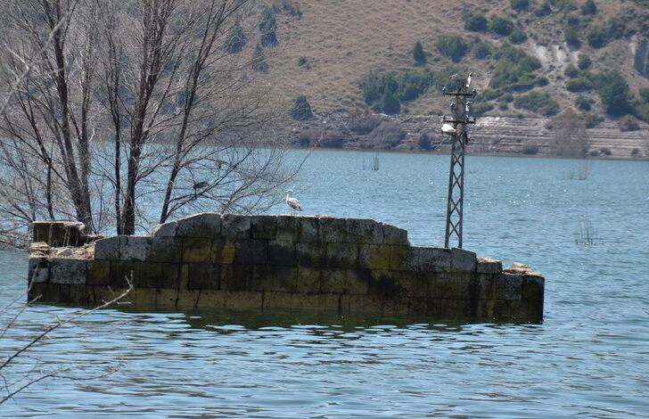 Kars'ta barajın su seviyesi düşünce tarihi yapılar gün yüzüne çıktı G3