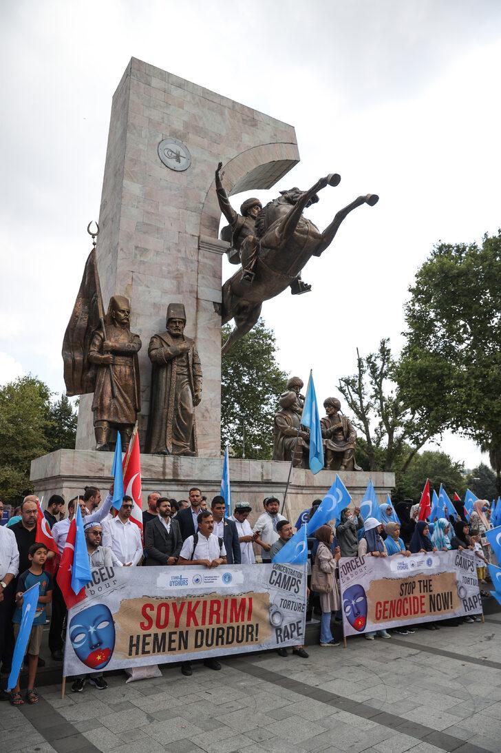 Çin'in Sincan Uygur Özerk Bölgesi politikaları İstanbul'da protesto edildi G2