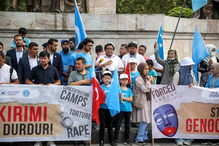 Çin'in Sincan Uygur Özerk Bölgesi politikaları İstanbul'da protesto edildi G5