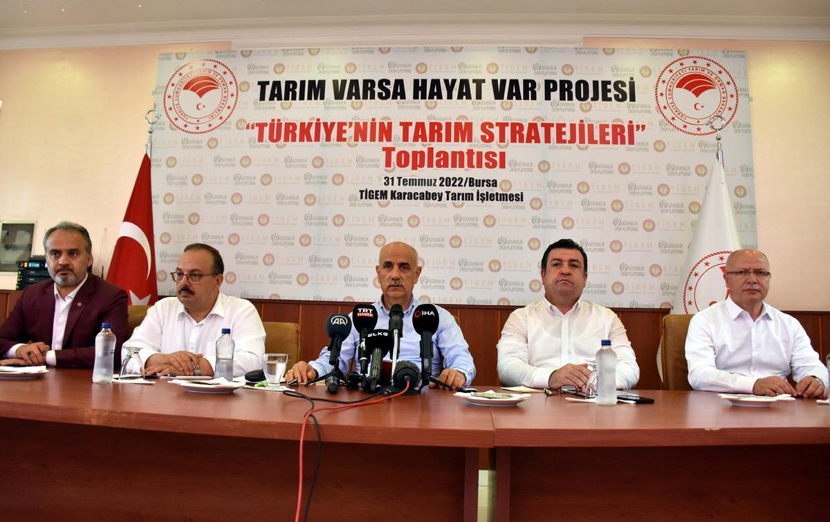 Bakan Kirişci, Bursa'da "T&uuml;rkiye'nin Tarım Stratejileri" toplantısında konuştu: