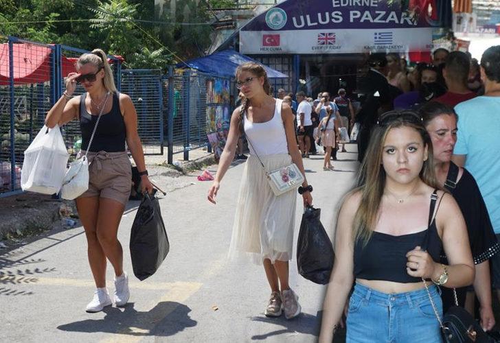 Edirne'de Bulgar turist mutluluğu! Pasaportsuz ilk pazar günü akın akın geldiler