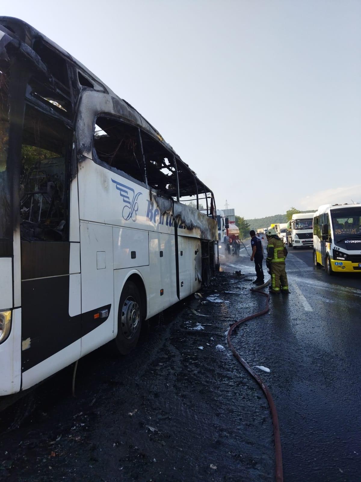Bursa&rsquo;da yolcu otob&uuml;s&uuml;nde &ccedil;ıkan yangın s&ouml;nd&uuml;r&uuml;ld&uuml;