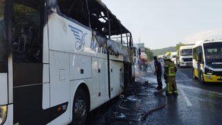 Bursa’da yolcu otobüsünde çıkan yangın söndürüldü