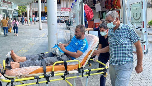 Karabük'te ayağına demir düşen işçi yaralandı