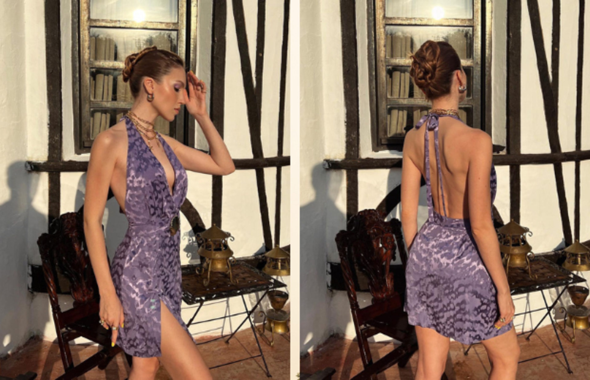 Duygu Özaslan'ın giydiği mor elbiseye 400 TL altı alternatif öneriler