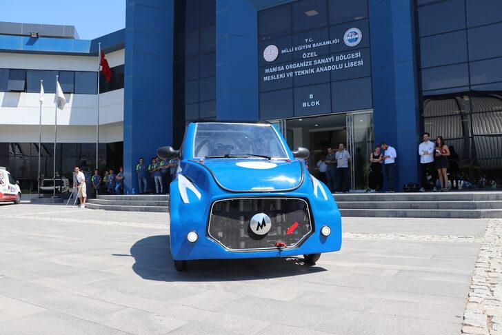 Manisa'da lise öğrencilerinin geliştirdiği elektrikli araç tanıtıldı G3