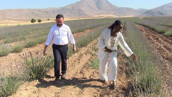 ABD'li şarkıcı Della Miles, Kahramanmaraş'ta lavanta hasat etti G5