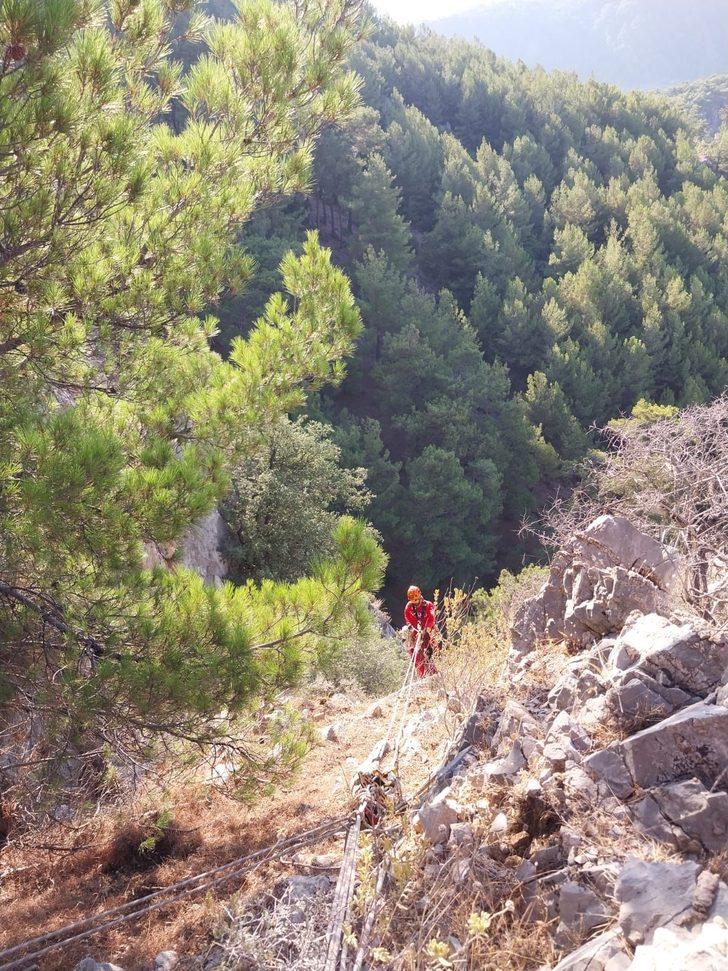 Muğla'da kayalıklarda mahsur kalan keçiyi AKUT ekibi kurtardı G2