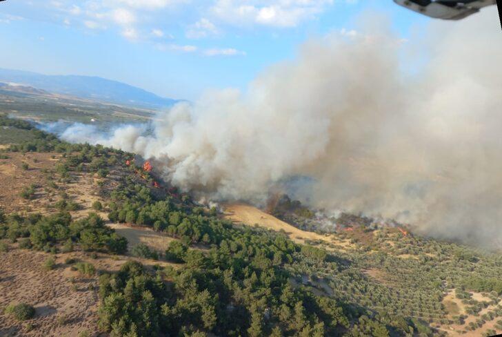 İzmir'de tarım alanında çıkan yangına müdahale ediliyor G4