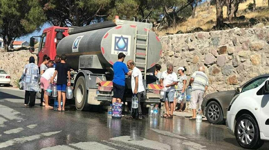 Turistik ilçe Dikili'de halk isyan etti! 4 gün susuz kaldılar