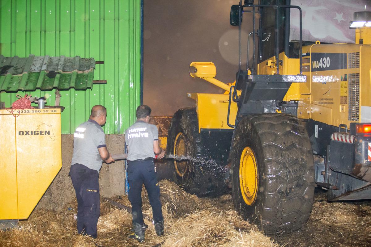 Hatay'da bir &ccedil;iftliğin deposunda yangın &ccedil;ıktı