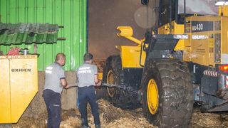 Hatay'da bir çiftliğin deposunda yangın çıktı