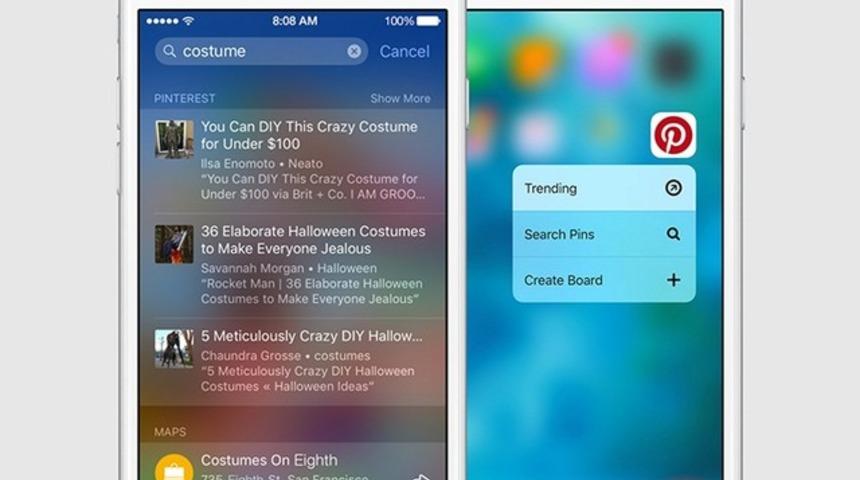Pinterest, 3D Touch i&ccedil;in g&uuml;ncellendi!