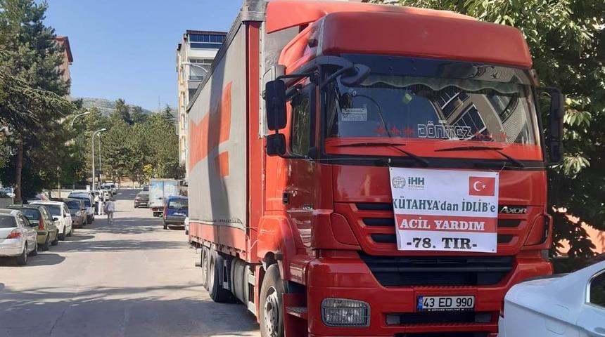 Kütahya'dan Suriye'nin İdlib kentine yardım tırı gönderildi