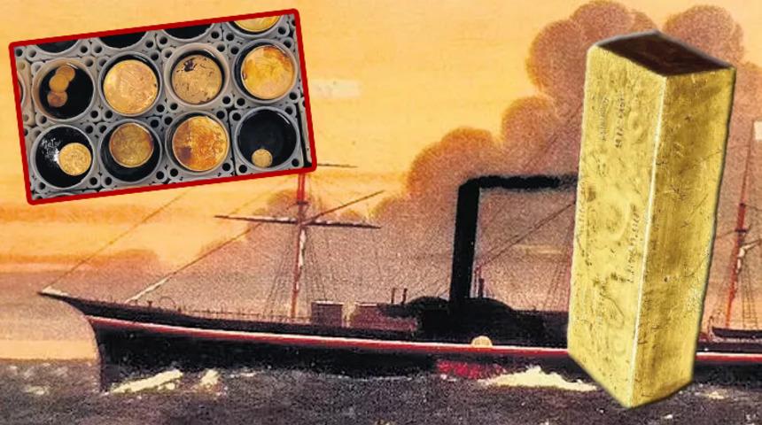 Batan gemiden çıkanlar ilk kez sergilendi! 1 milyon dolarlık altın tuğla