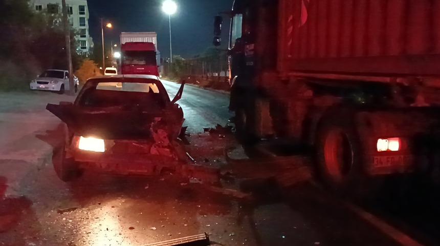 Tekirdağ'da kazanın ardından çalılıklara kaçan alkollü sürücü polis ekiplerince yakalandı